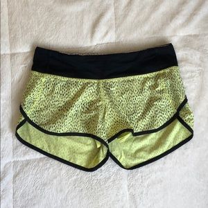 Yellow and Gray Speckled Lululemon Shorts